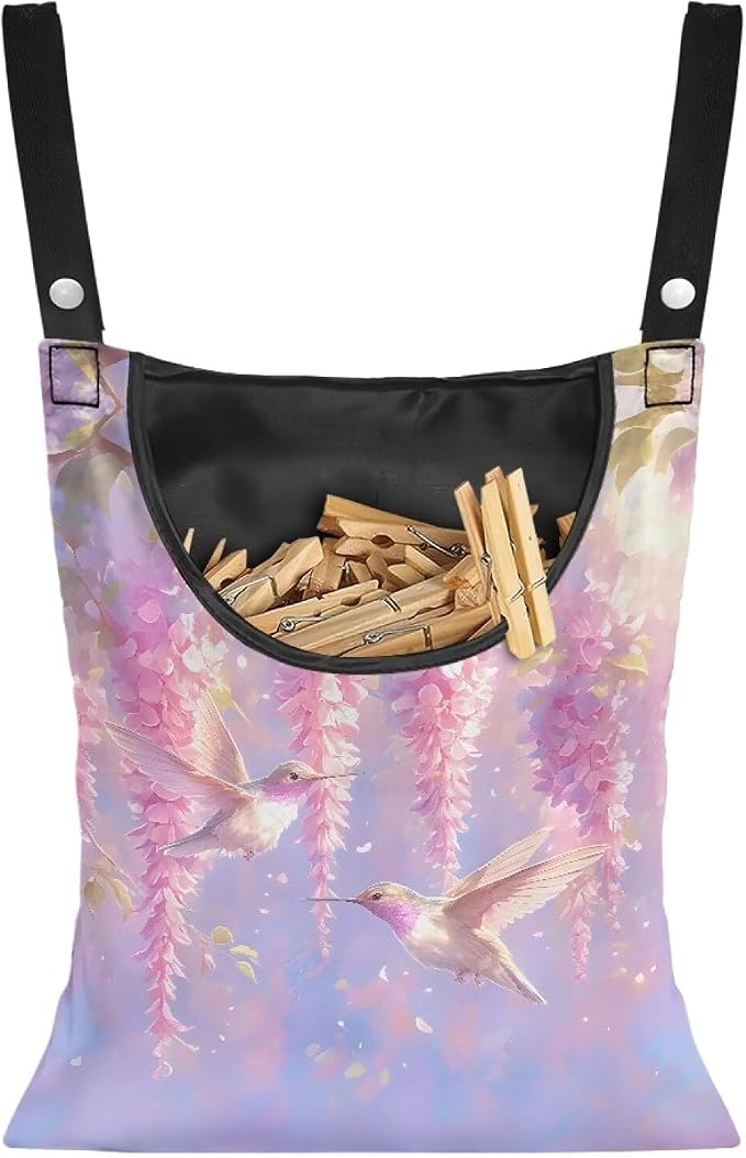 Clothespin Bag for Outdoor Laundry Clothesline and Clothes Pin Holder by Unknown