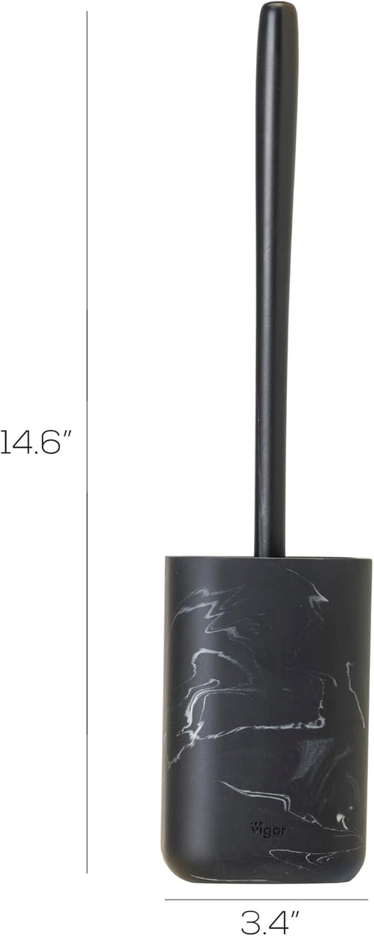 Vigar Zense Toilet Brush and Holder Set, Toilet Bowl Brush - Image 2