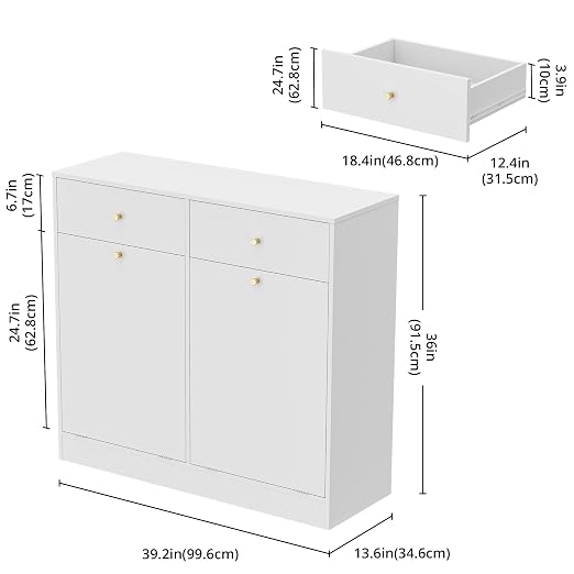 Double Tilt Out Trash Can Cabinet - Image 2