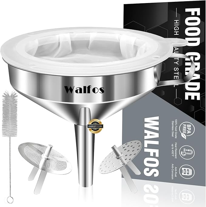 Stainless Steel Funnel, Walfos Kitchen Funnel by Walfos