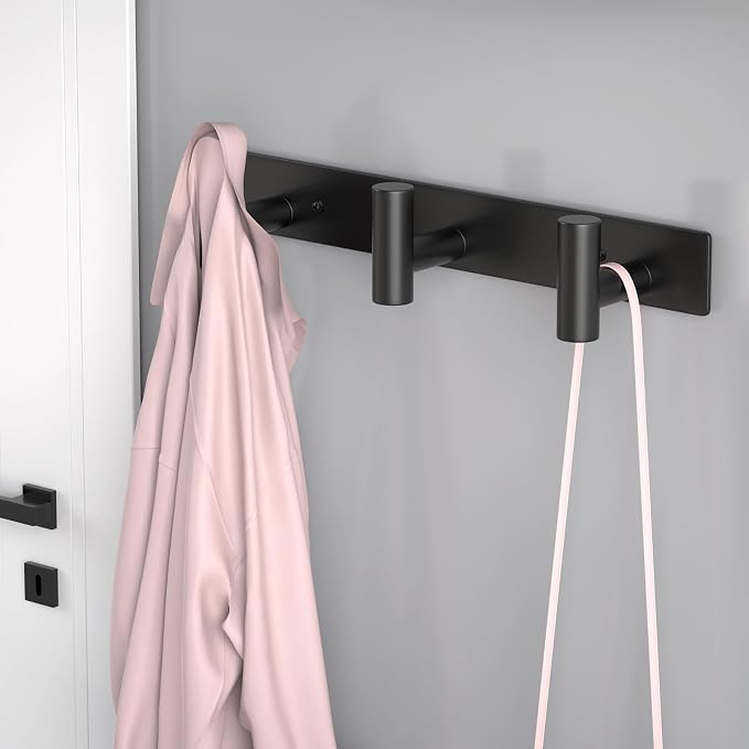 PMMASTO Coat Rack Wall Mounted, 3 "T Shaped Wall Hooks - Image 4