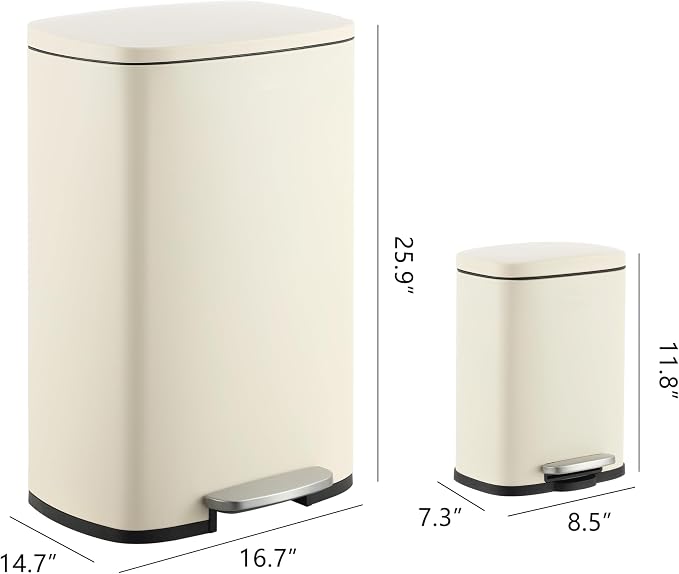 happimess HPM1006F Connor Rectangular 13-Gallon Trash Can - Image 5