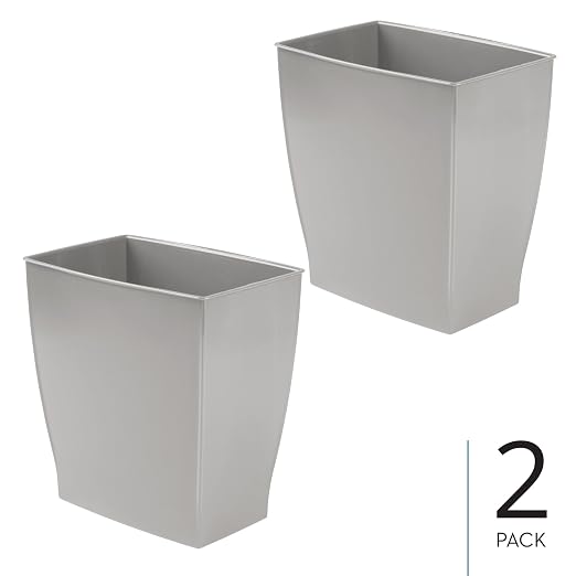 iDesign Small Rectangular Bathroom Trash Cans - Image 2