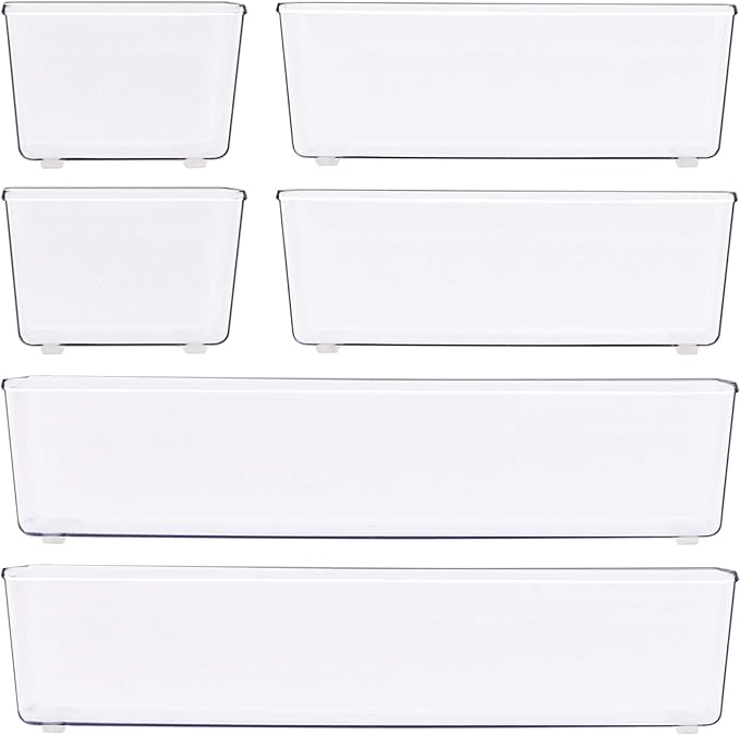 Simple Houseware Clear Drawer Organizer - Image 2