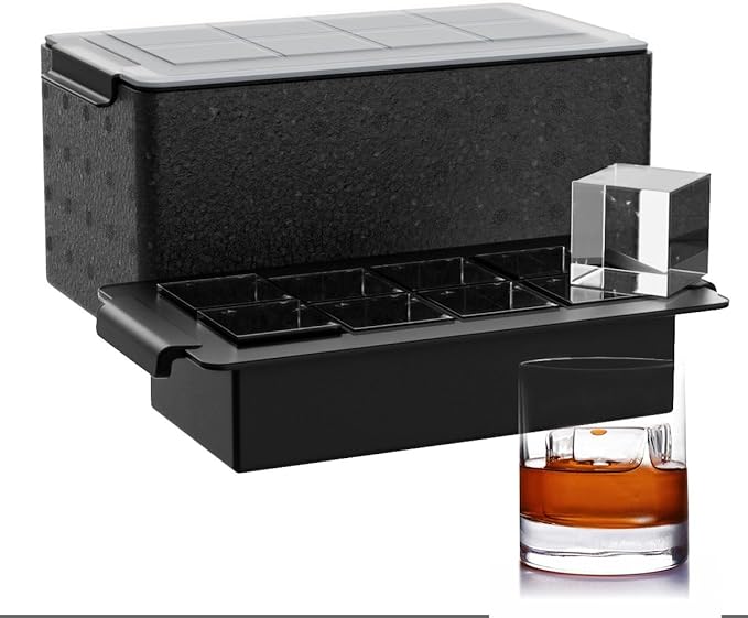 Clear Ice Cube Tray for Whiskey: FDDBI 2Inch Clear Ice Cube Maker by FDDBI