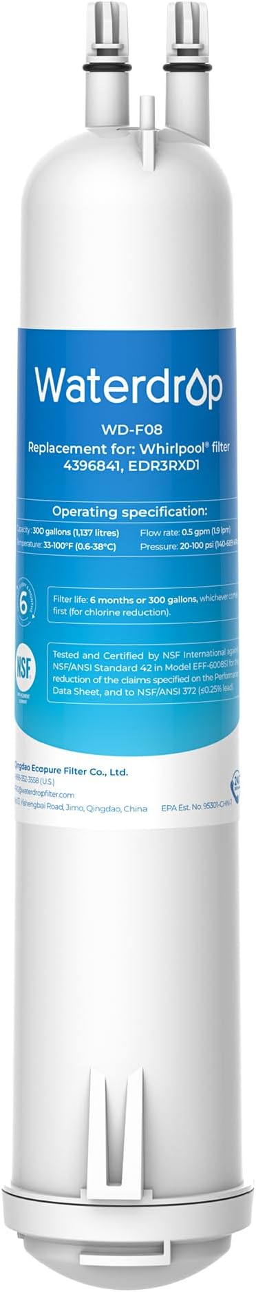 Waterdrop 4396841 Replacement for Everydrop® Filter 3, Kenmore® 46-9083 by Waterdrop