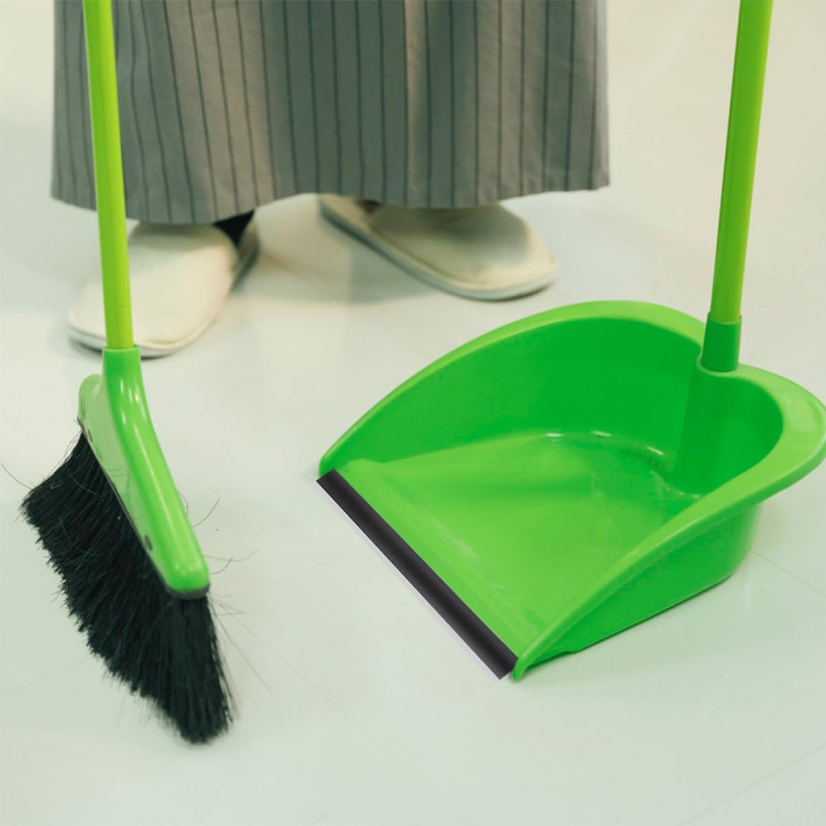 Angoily 8pcs Dustpan Strip Replacement Rubber Lip Edge 26cm Soft Black Dustpan Part for Commercial and Home Cleaning Accessories