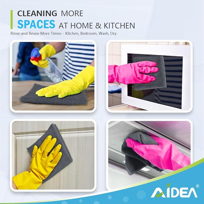 AIDEA Microfiber Cleaning Cloth 100PK, Soft Microfiber Towels - Image 6