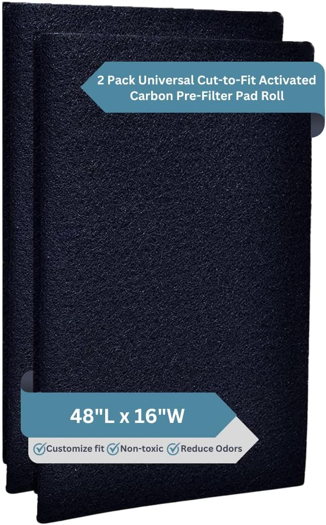 Fresh Headquarters 2Pack Cut‑to‑Fit Activated Carbon Pre‑Filter Rolls – by FreshHeadquarters