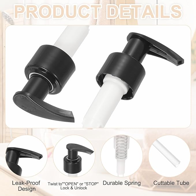 uxcell 12 Pcs Soap Dispenser Pump Heads Soap Dispensers Top Pumps Replacement - Image 3