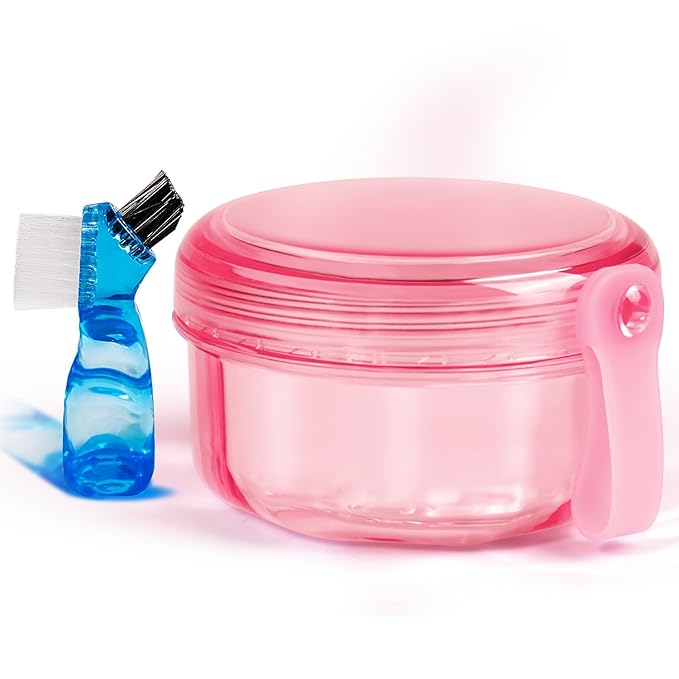 No Leak & Non-Slip Partial Denture Case Retainer Bath Box Cup, Denture Soaking - Image 9