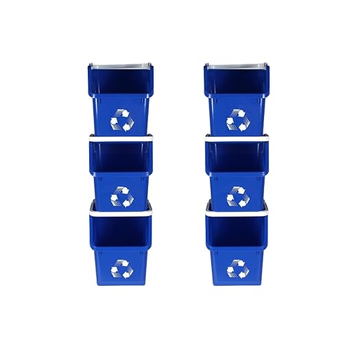 6 Gallon Stackable Recycling Bins by SturdyEssentials