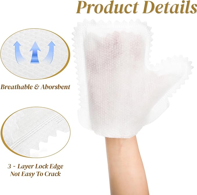 100 Pcs White Microfiber Dusting Gloves, Disposable Artisan Dust Cloth Remove - Image 3