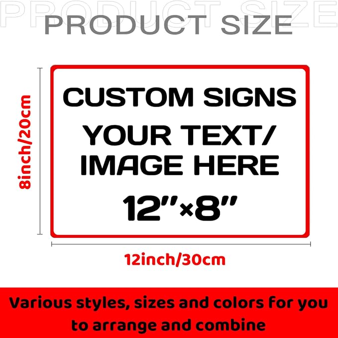 Aluminum Weatherproof Metal Sign Multiple Sizes Custom Personalized Text And - Image 2
