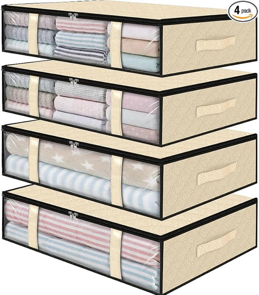 StorageRight Under Bed Storage Bins, Breathable Organizer by StorageRight