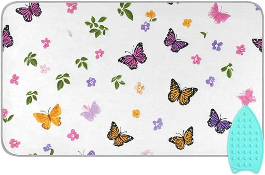 Pretty Butterfly Flower Ironing Mat by Tatenale