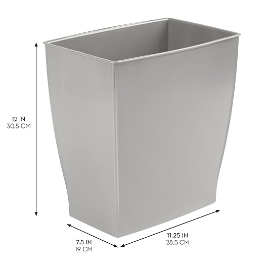 iDesign Small Bathroom Trash Can, Made in USA - Image 3