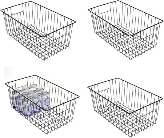 16inch Freezer Wire Storage Organizer Baskets, Household Refrigerator Bin by Y.Z.Bros