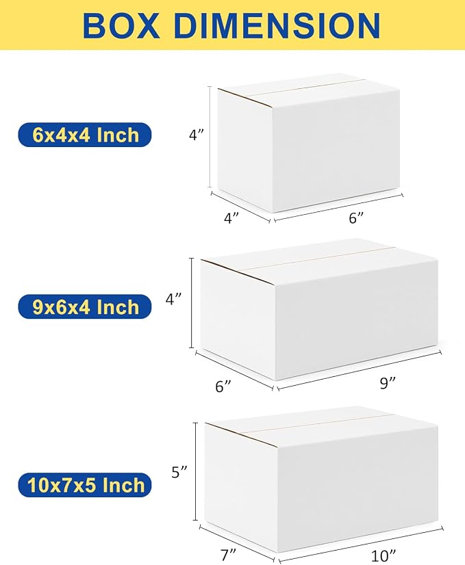 Assorted-Sizes-Shipping-Boxes-45-Pack: 6x4x4 & 9x6x4 & 10x7x5 - Image 3