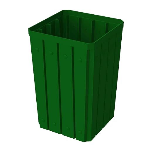 32 Gallon Square Slatted 100% Recycled Plastic Heavy-Duty Commercial Outdoor or - Image 4
