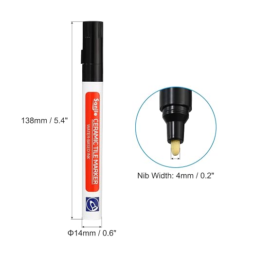 PATIKIL Grout Pen, 4 Pack Black Tile Marker Waterproof Grout Sealer Pen Tile - Image 2