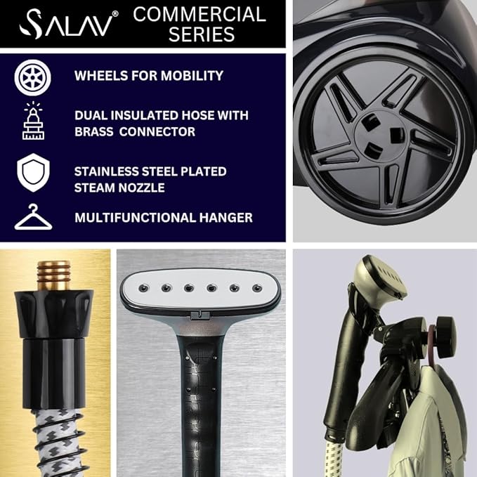 SALAV Heavy Duty Commercial Full-Size Garment Steamer - Image 2