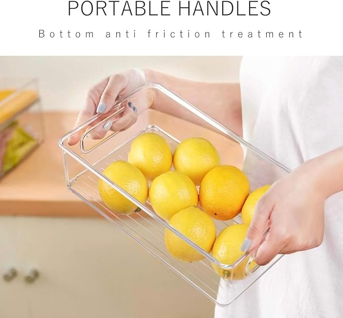 9 Pack Refrigerator Organizer Bins, 3 Sizes Clear Pantry Storage - Image 8