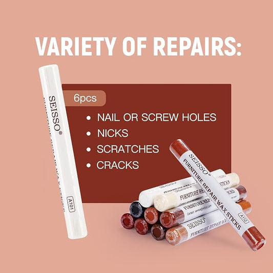 SEISSO Furniture Repair Crayon, Scratch Repair Wax, Furniture Marking Repair - Image 2