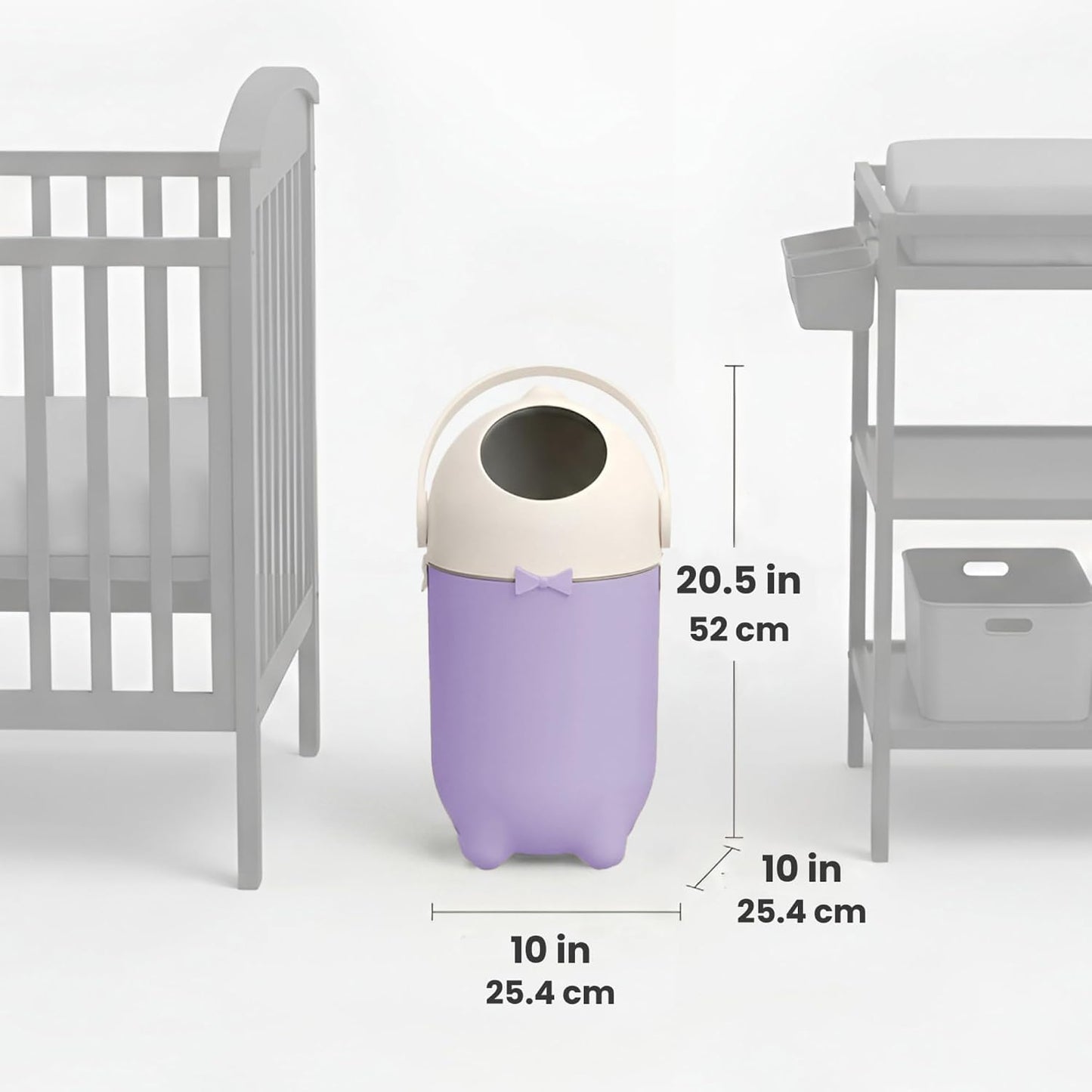 iTouchless 4 Gal Kids Room Wastebasket | Odor-Sealing Bin | Orchid Purple | Rotating Ball Seal Traps Smells | Vibrant Accent Color for Any Bedroom | Flip-Up Handle Opens With A Free Hand Every Time