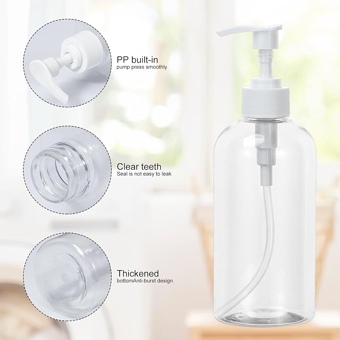 Yebeauty Pump Bottle Dispenser, 2 Pack 13.5oz/400ml Dish Lotion Soap Dispenser - Image 3