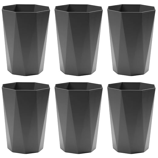 12L Trash Can Wastebasket Plastic Trash Bin Garbage Container Rubbish Can Paper by Doteon