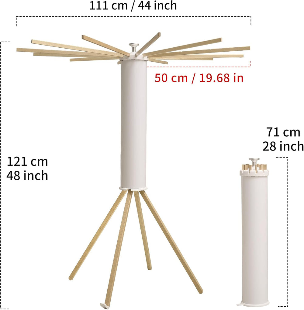 4 Legs Clothes Drying Rack, Foldable Laundry Rack with 12 Rotating Arms, Spac...