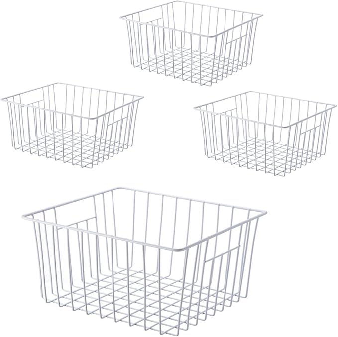 Upright Freezer Organizer Bins， Freezer Baskets by Unknown