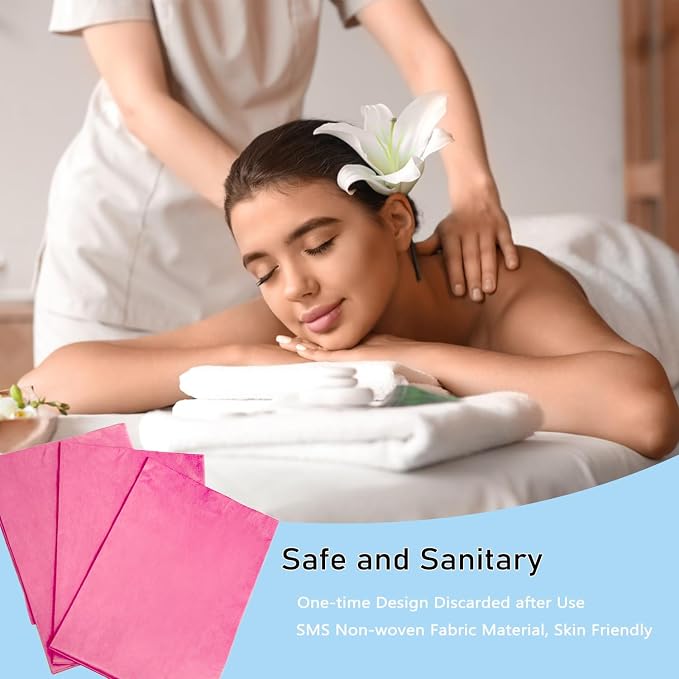 100Pcs Disposable Massage Table Sheets 31" x 71" Non-Woven Fabric Disposable - Image 5