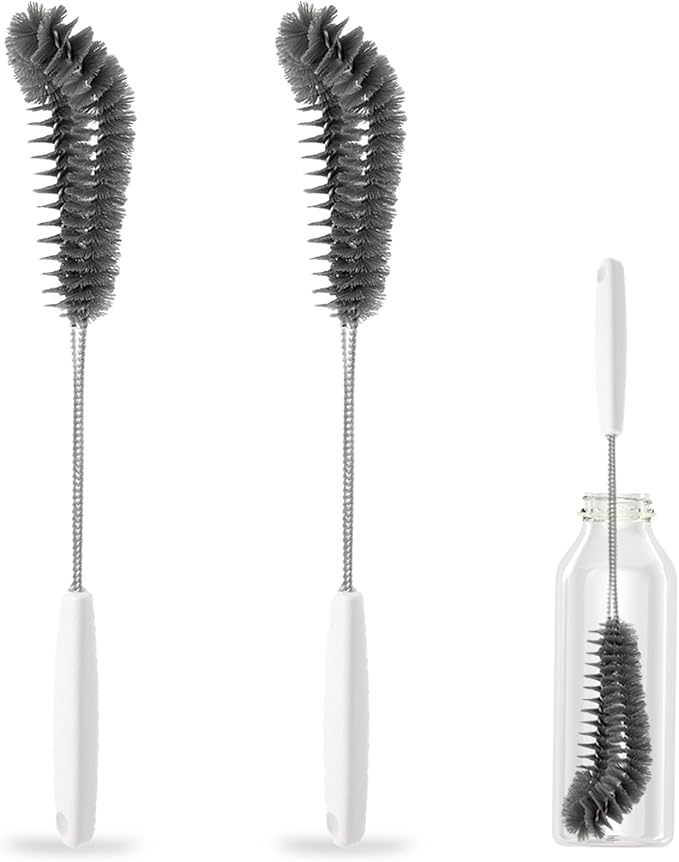 16 inches Long Handle Black Bottle Cleaning Brushes by Kwude