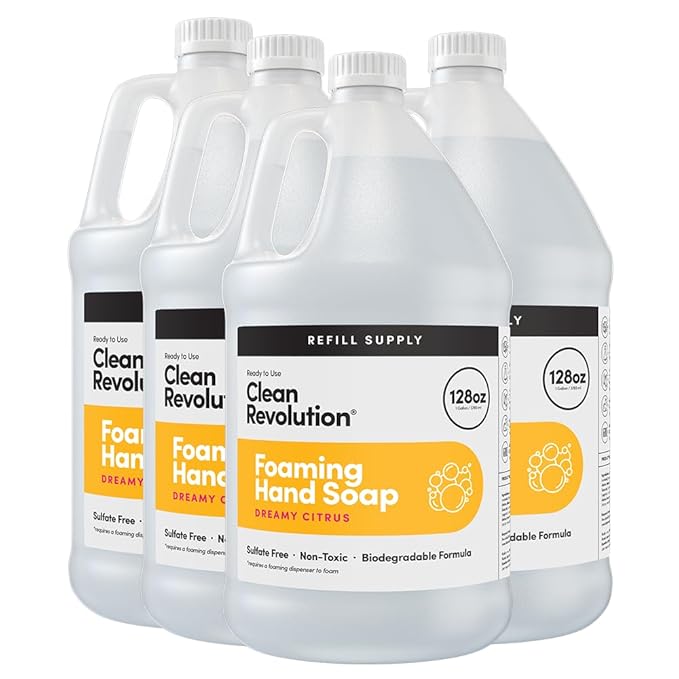 Clean Revolution Foaming Hand Soap Refill Supply Container, Ready to Use Formula by CleanRevolution