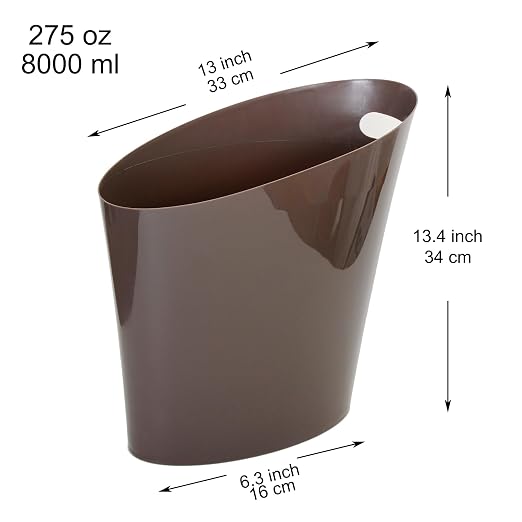 Youngever 2 Gallon Slim Trash Can, Plastic Garbage Container Bin, Small Trash - Image 2