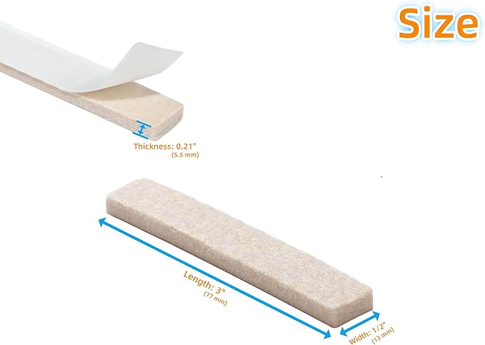 Furnigear Felt Strips with Adhesive Backing - Image 3