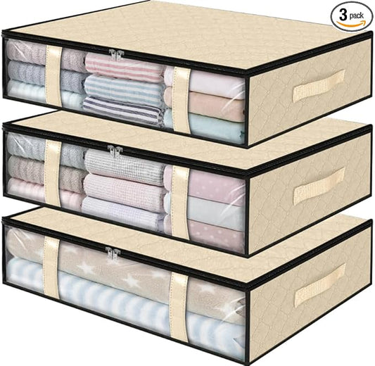 StorageRight Under Bed Storage Bins, Breathable Organizer by StorageRight