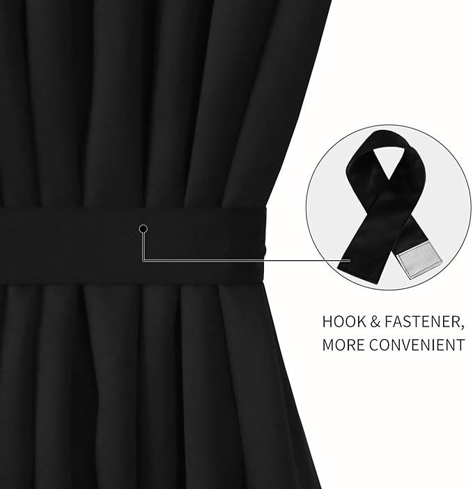 DWCN French Door Curtains – Rod Pocket Thermal Blackout Curtain - Image 2