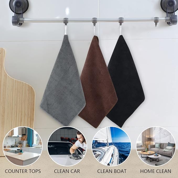 KinHwa Kitchen Washcloths for Dishes Absorbent Microfiber Dish Cloths Quick Dry - Image 7