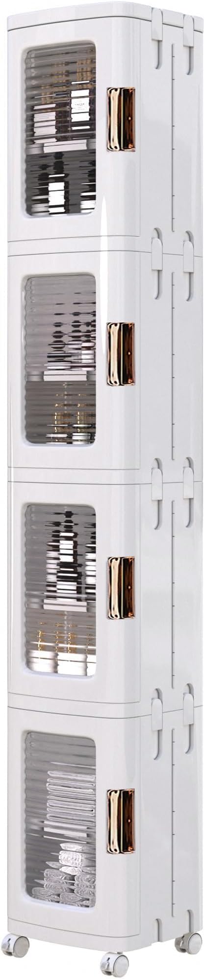 VECELO 4-Tier Tall Narrow Storage Cabinet by VECELO