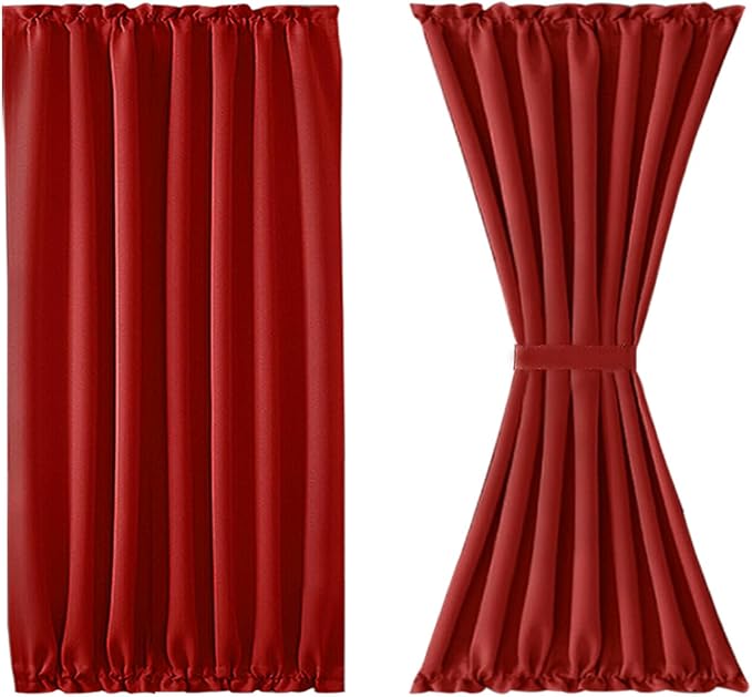 DWCN French Door Curtains – Rod Pocket Thermal Blackout Curtain - Image 7