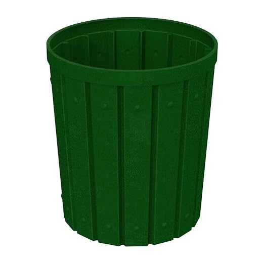 42 Gallon Slatted Circle 100% Recycled Plastic Commercial Outdoor and Indoor - Image 4
