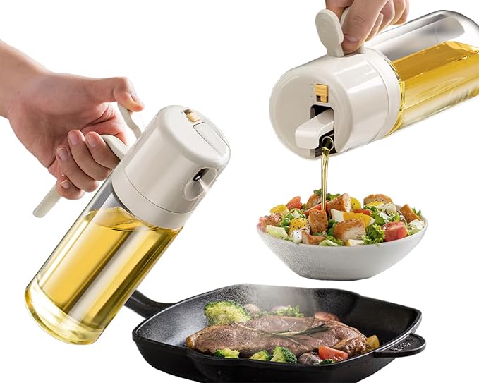 2 in 1 Glass Oil Sprayer and Dispenser by JANSSE