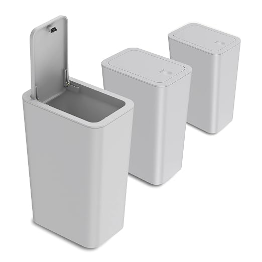 N. NETDOT 3 Pack 10 Liter / 2.6 Gallon Bathroom Trash Can, Small Trash Can by NNETDOT