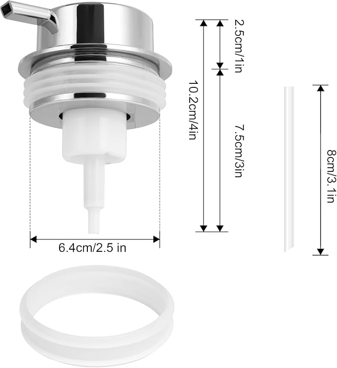 Foam Soap Dispenser Pump 2pcsHead Replacement Spare Plastic Pump Bathroom - Image 3