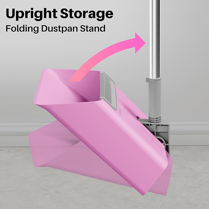 JOYMOOP Pink Broom and Dustpan Set - Image 9