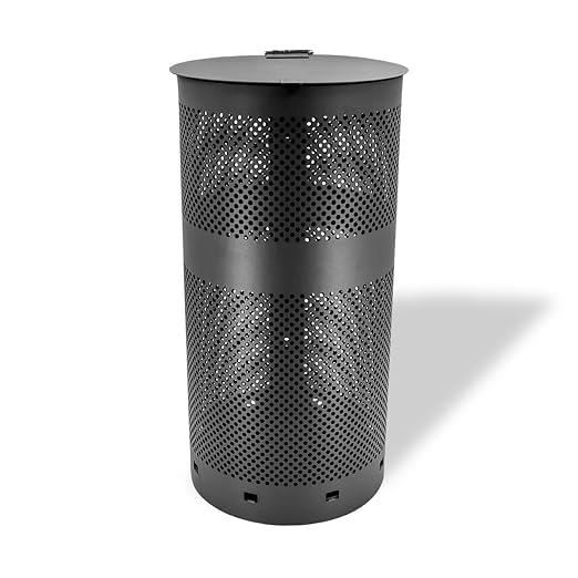 ZERO WASTE USA - Round Outdoor 10 Gallon Capacity Waste Can - 100% Rust-Free by ZEROWASTEUSA