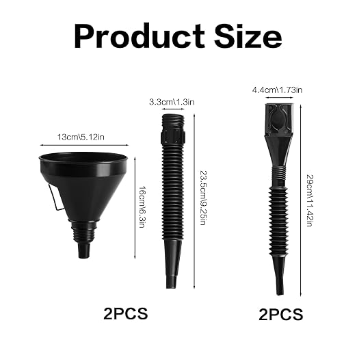 4 PcsOil Funnel Kit, Car Oil Funnels - Image 2